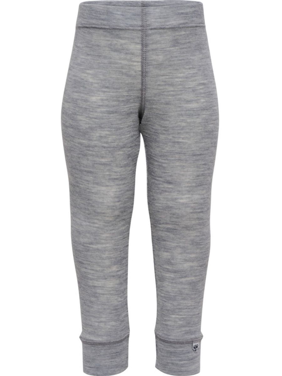 Hummel Mini Ull Rib Leggings Grey Melange