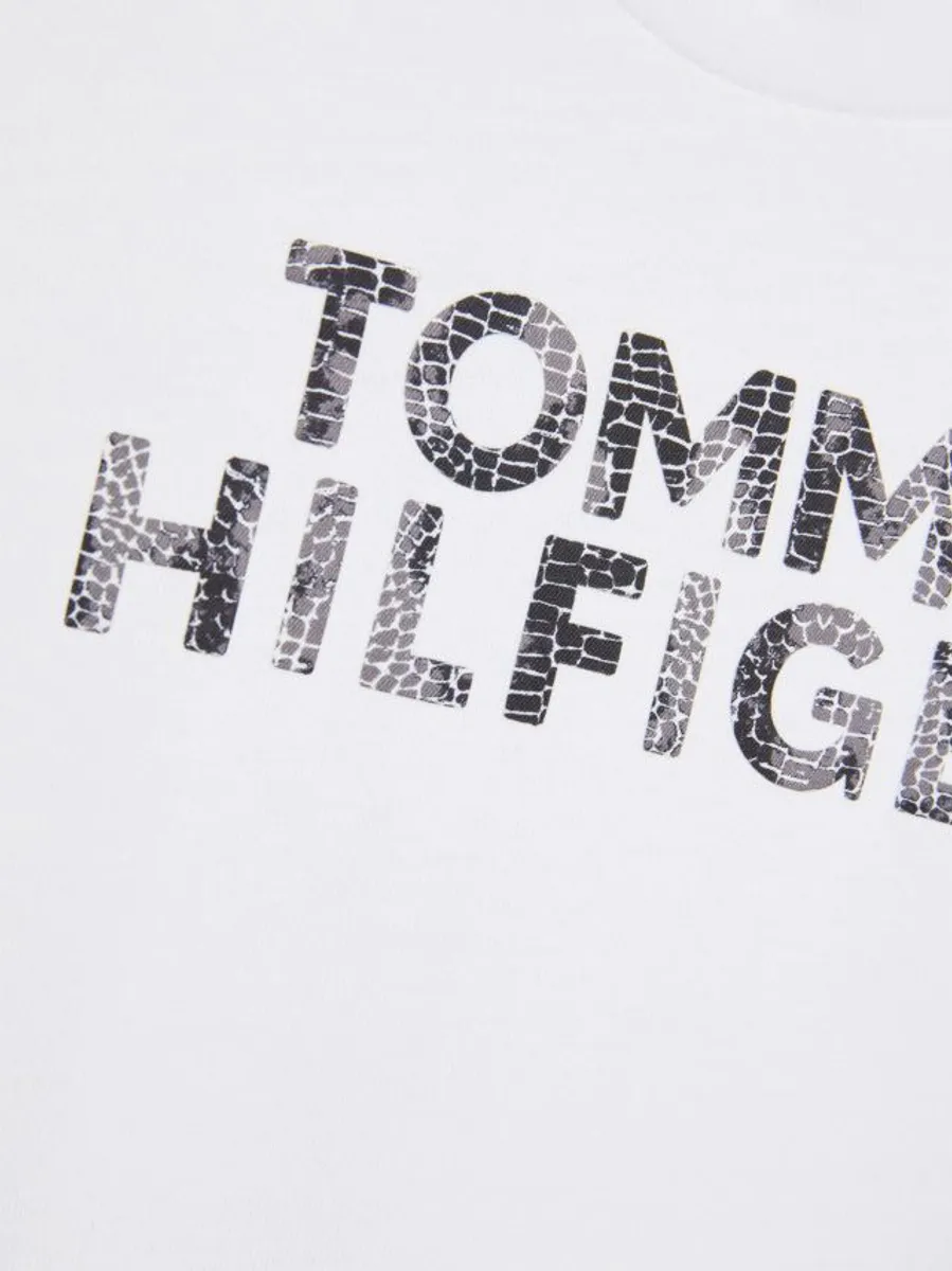 Tommy Hilfiger Reptile Print Tee S/S T-Shirts White