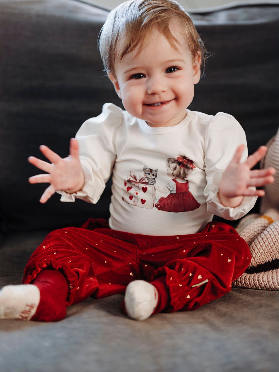 Hust and Claire Trine Velourbukse Teaberry  Jente