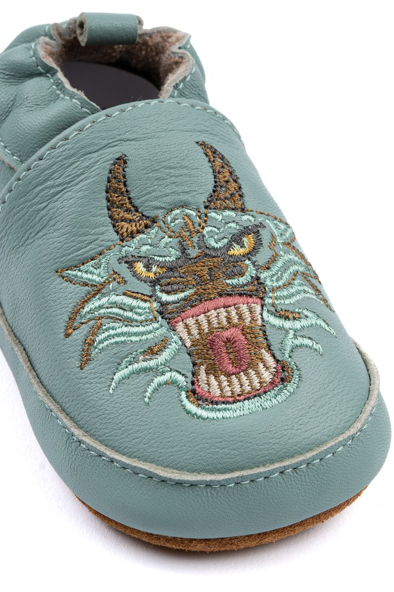 Mikk-Line Skinn tøfler 3D  Green Bay