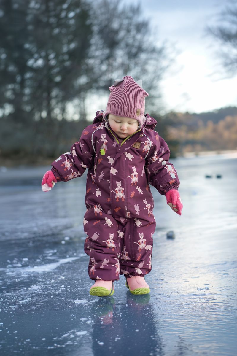 Kattnakken Snø Vinterdress Baby Burgunder