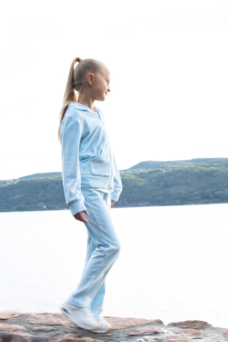 Vilje & Ve Hermine Velour Pant Bluebelle