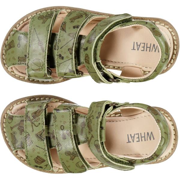 Wheat Addison Aop Sandal Heather Green Summertime