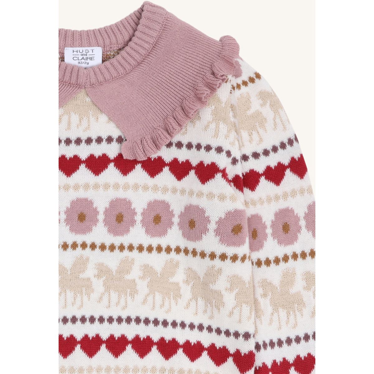 Hust and Claire Pippa Unicorn Genser Ivory