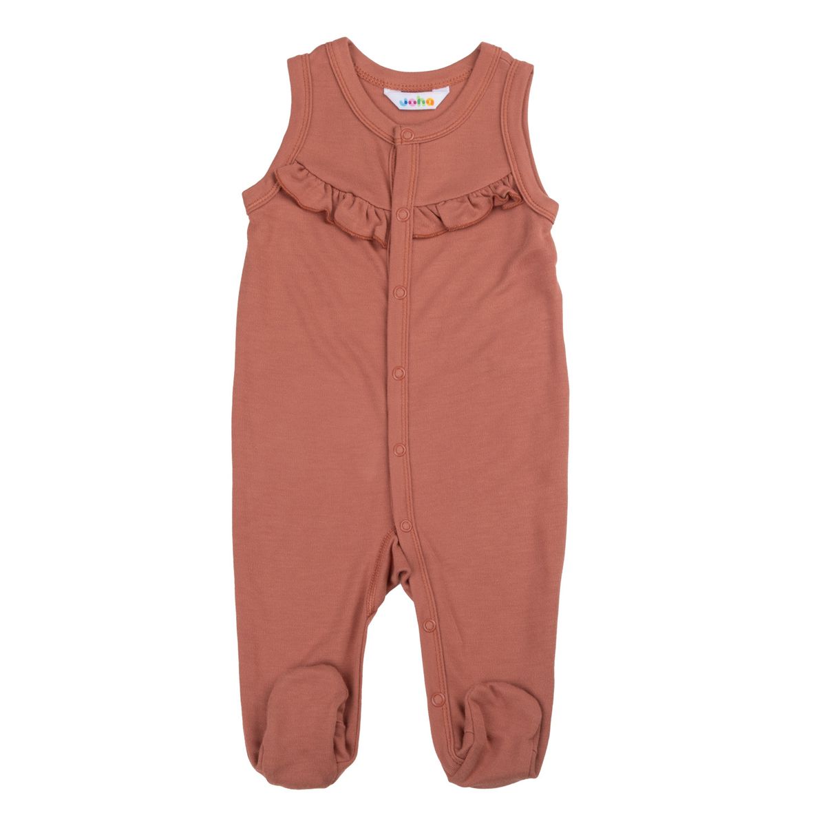 Joha Poppy & Mill Bambus Romper W/ Foot Rød Brun