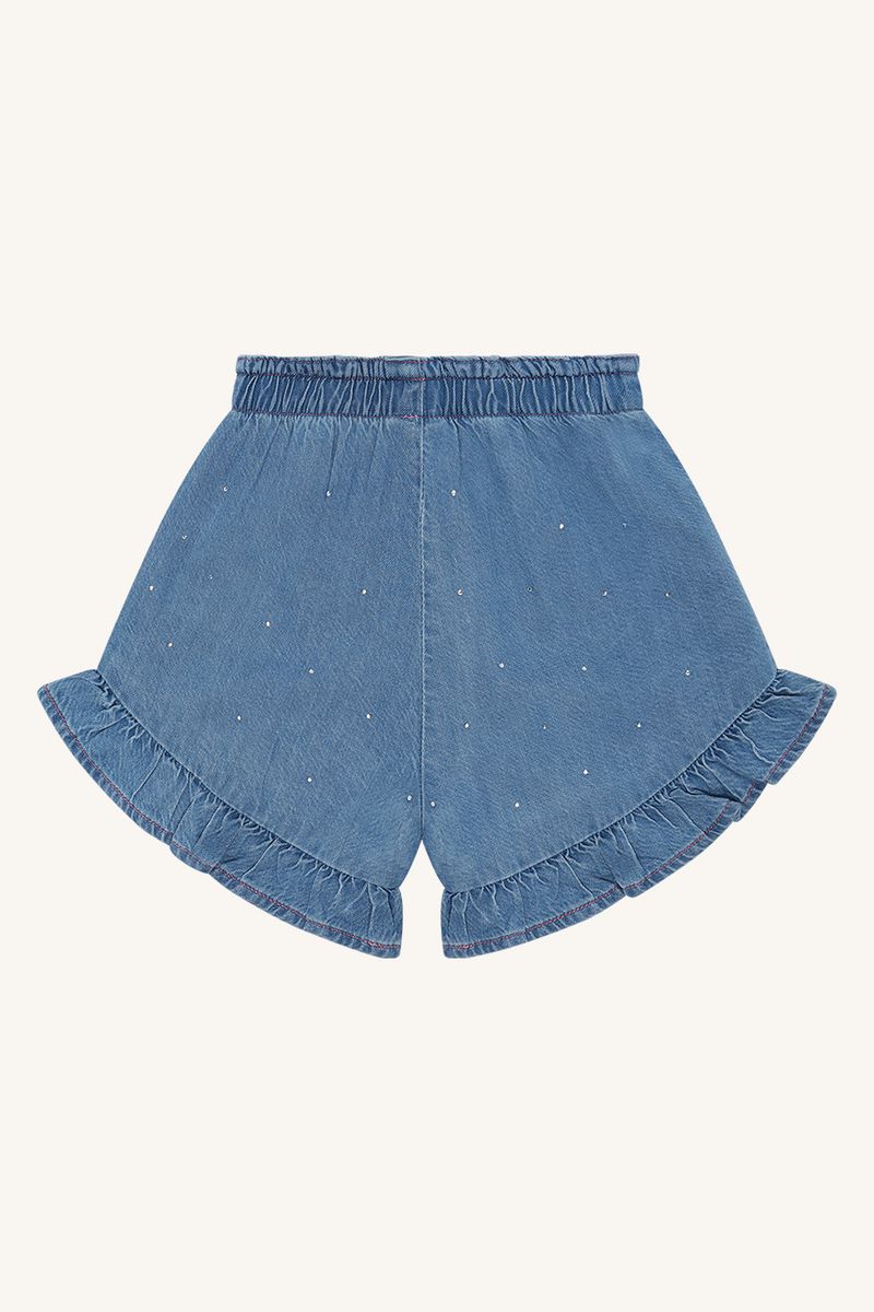 Hust and Claire Helena Glitrende Shorts Blå Denim