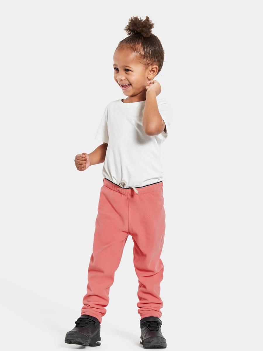 Didriksons Monte Kids Pants Fleece Bukse Peach Rose