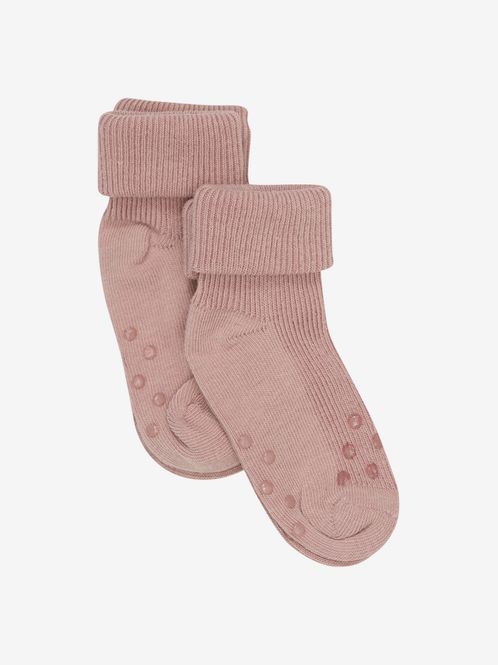 Hovedbilde Minymo Baby Ribb Sokker m. ABS 2-pack Rose Cloud