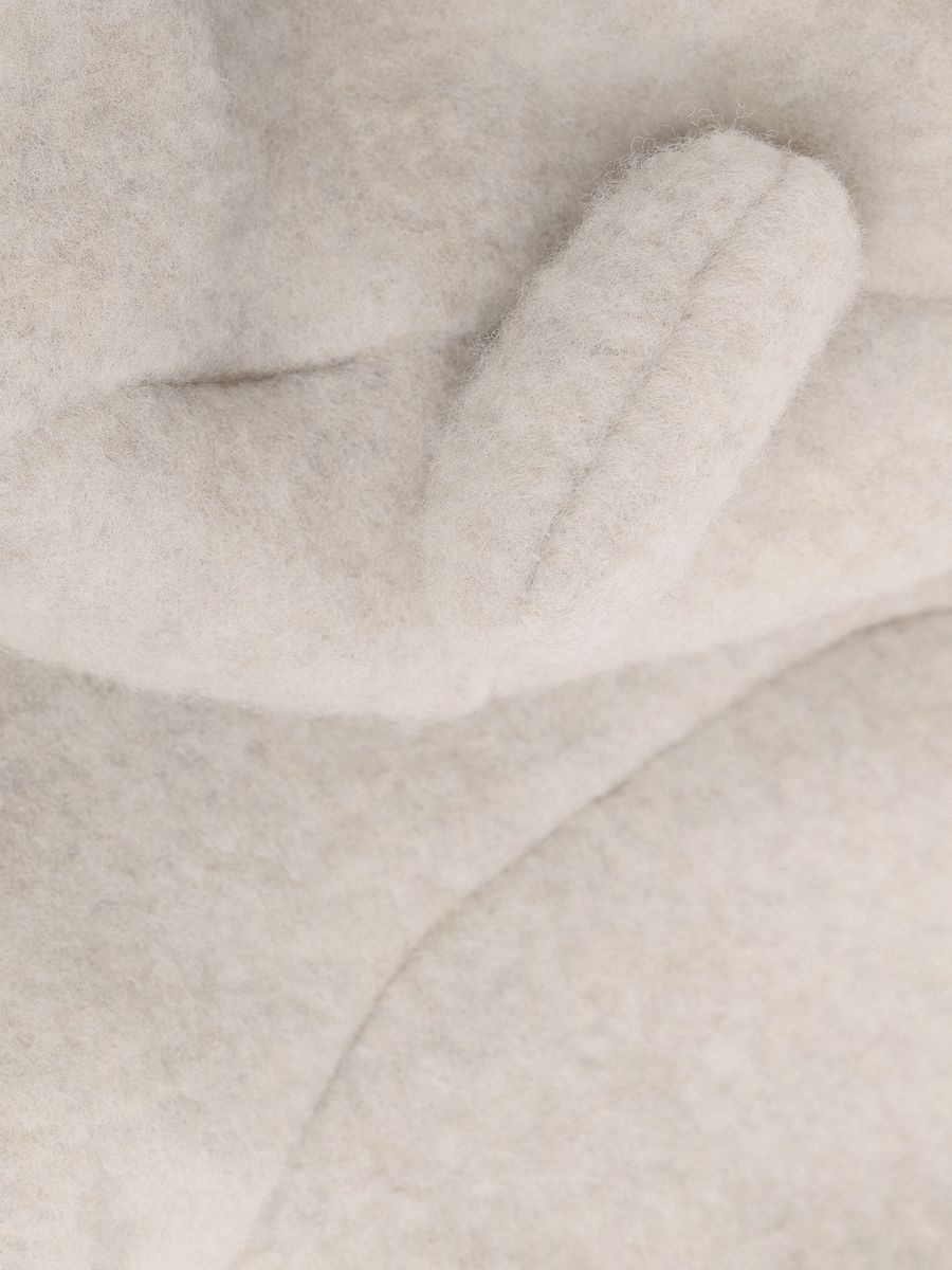 HUTTEliHUT Ullfleecedress med Ører Camel Melange