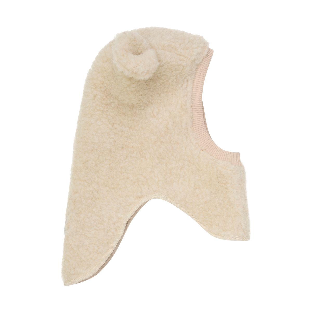 HUTTEliHUT Balaclava Ull Teddy Ører Cement