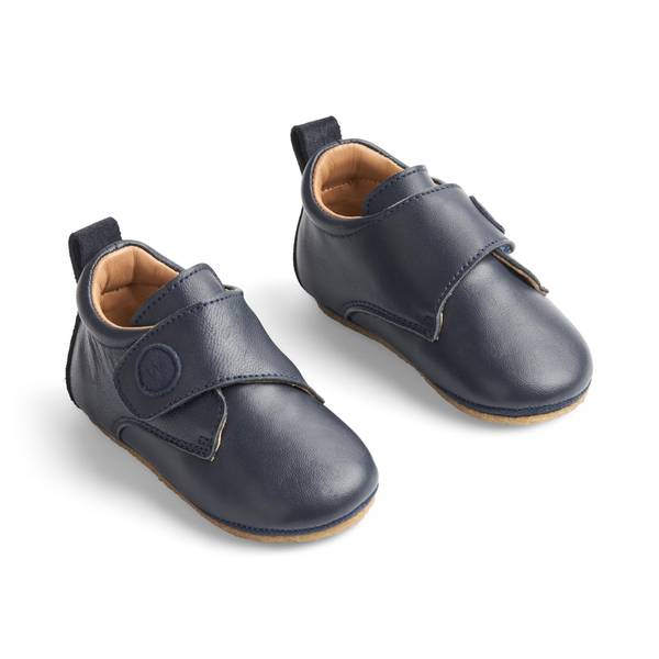 Wheat Dakota Leather Indoor Shoe Navy