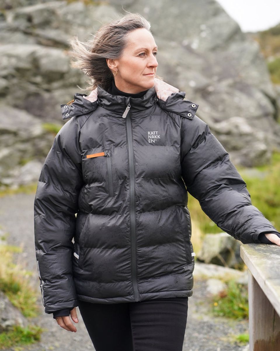 Kattnakken Boblejakke Sludd Voksen Kattesvart