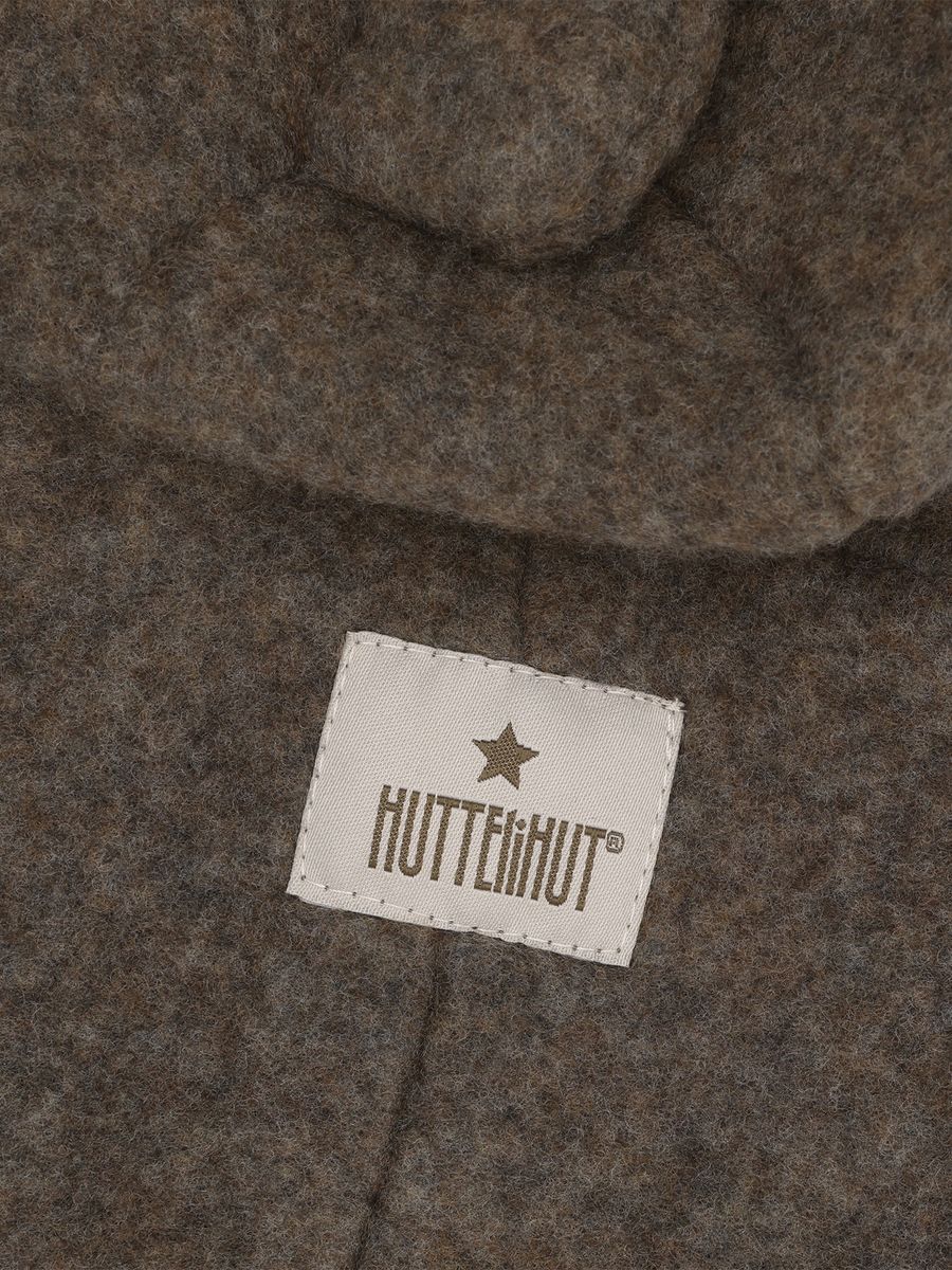 HUTTEliHUT Ullfleecedress med Ører Brown Melange