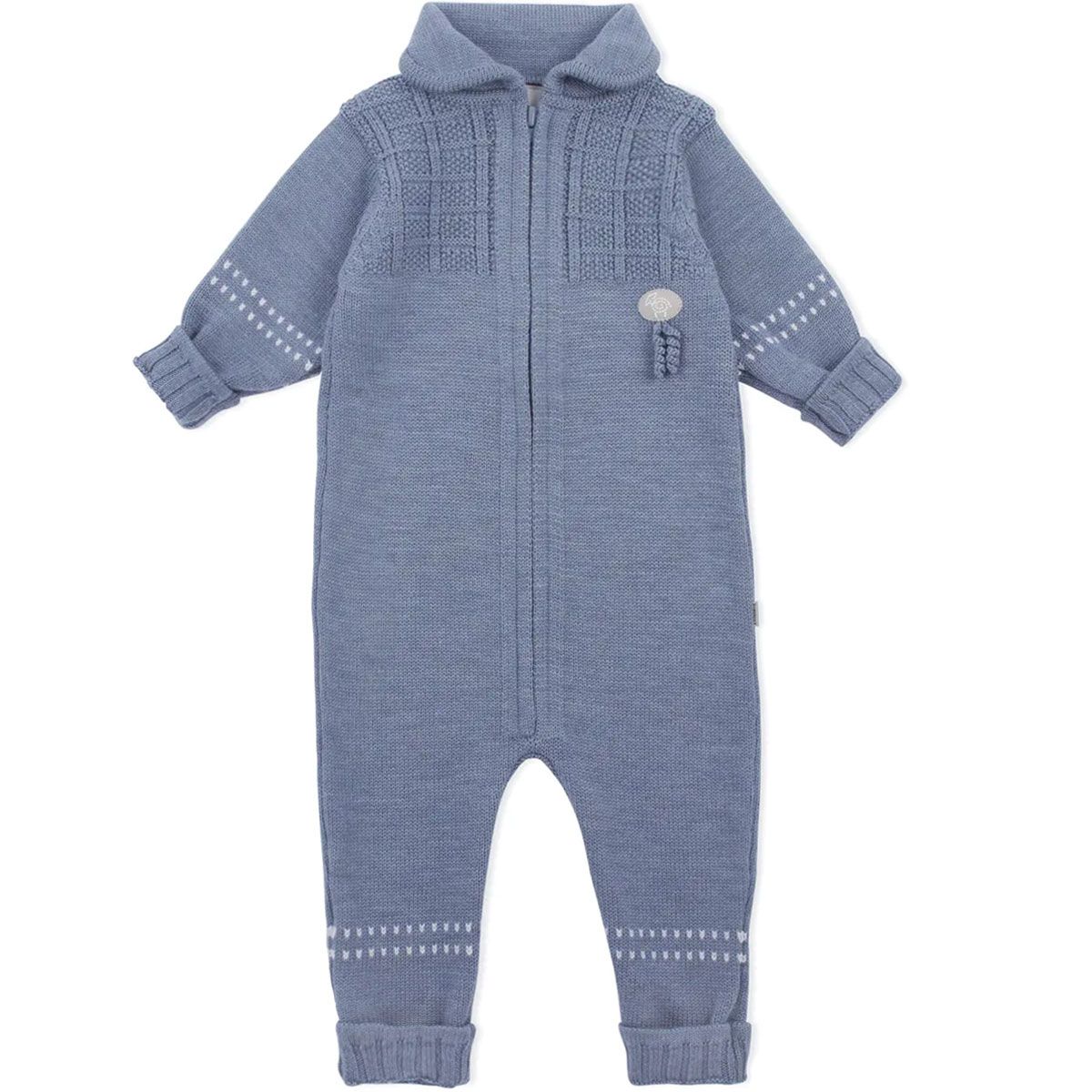 LilleLam Ull Sparkedress classic Mellomblå