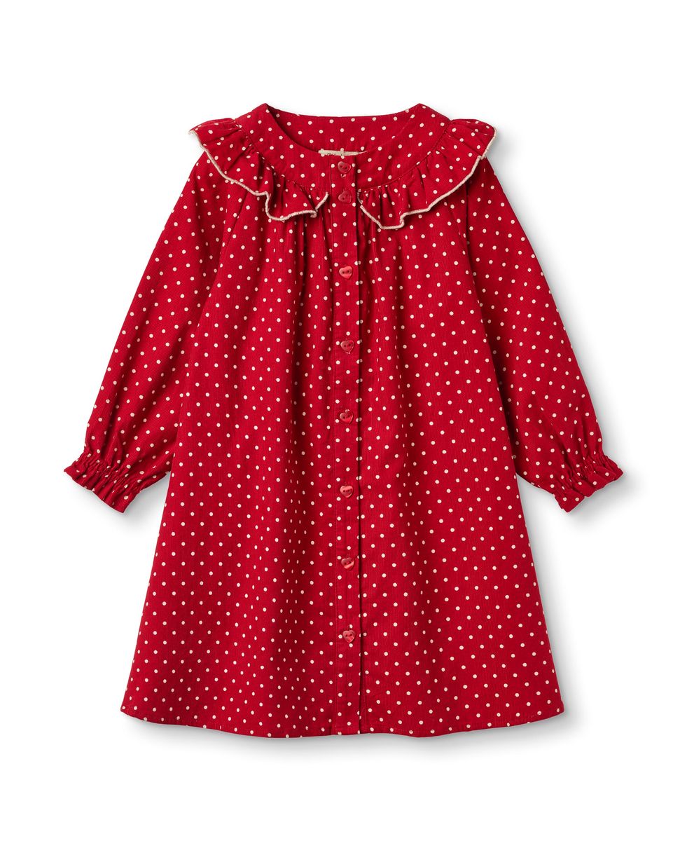 Fliink Dolly Dot Collar Dress Woven Pompeian Red