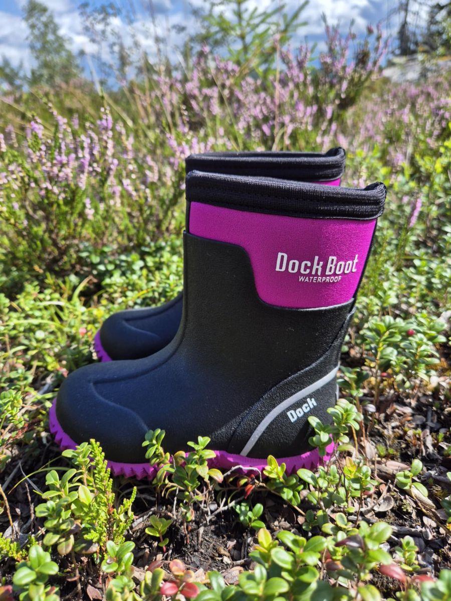 Sort/Lilla Ada Dock Boot Støvel 