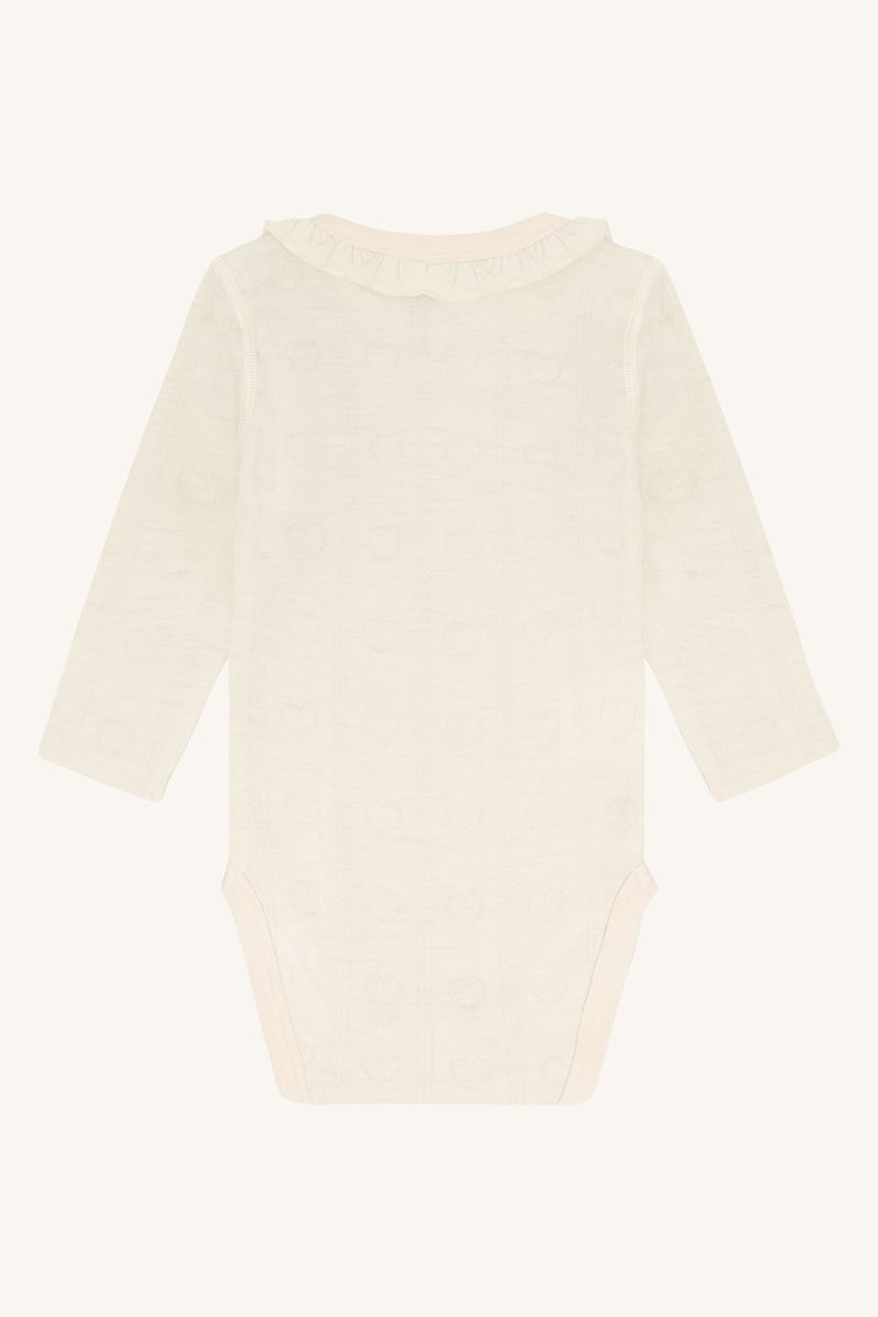 Hust and Claire Barbara Pointelle Body Ull/Bambus Ivory