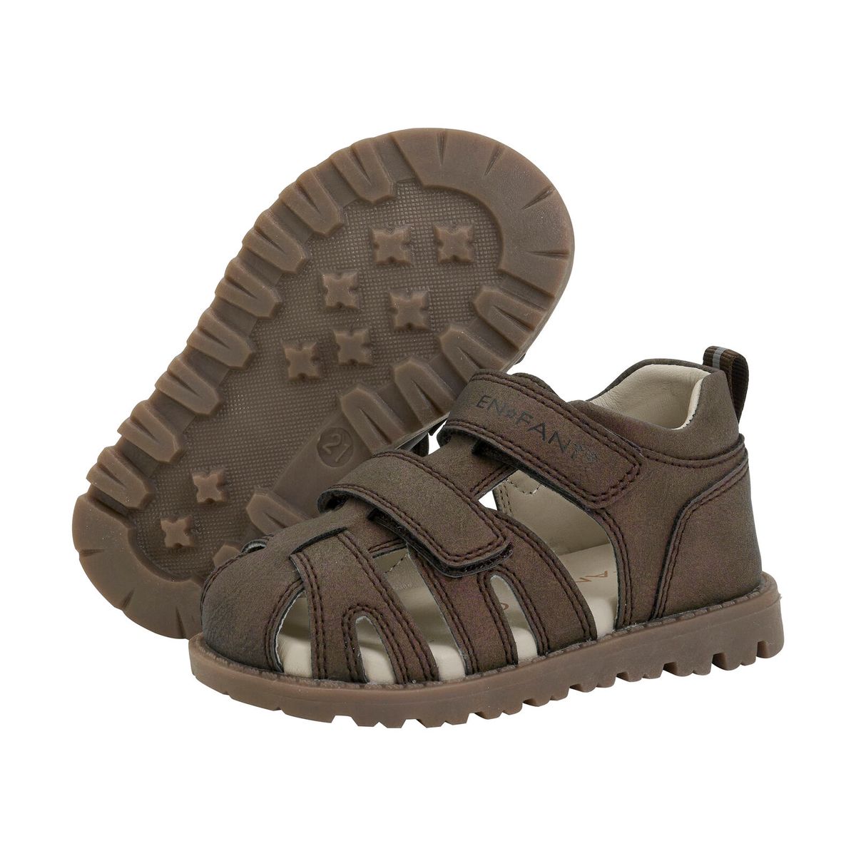 En Fant Sandal Velcro Chocolate Brown