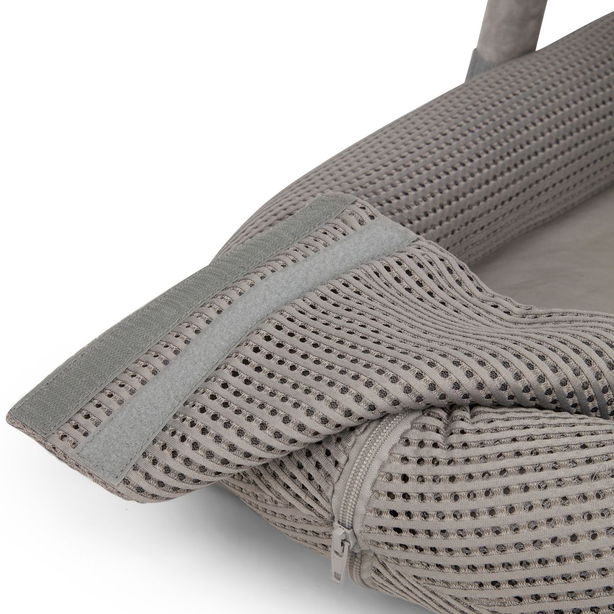 Carlo Baby Nest Grey Waffled with Play Arch and 3 Toys