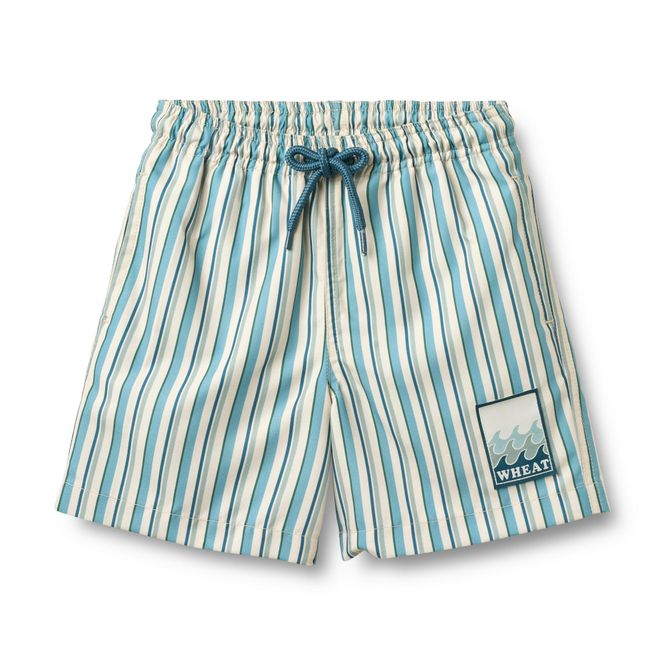 Hovedbilde Wheat Badebukse Hansi  Badge Aqua Stripe