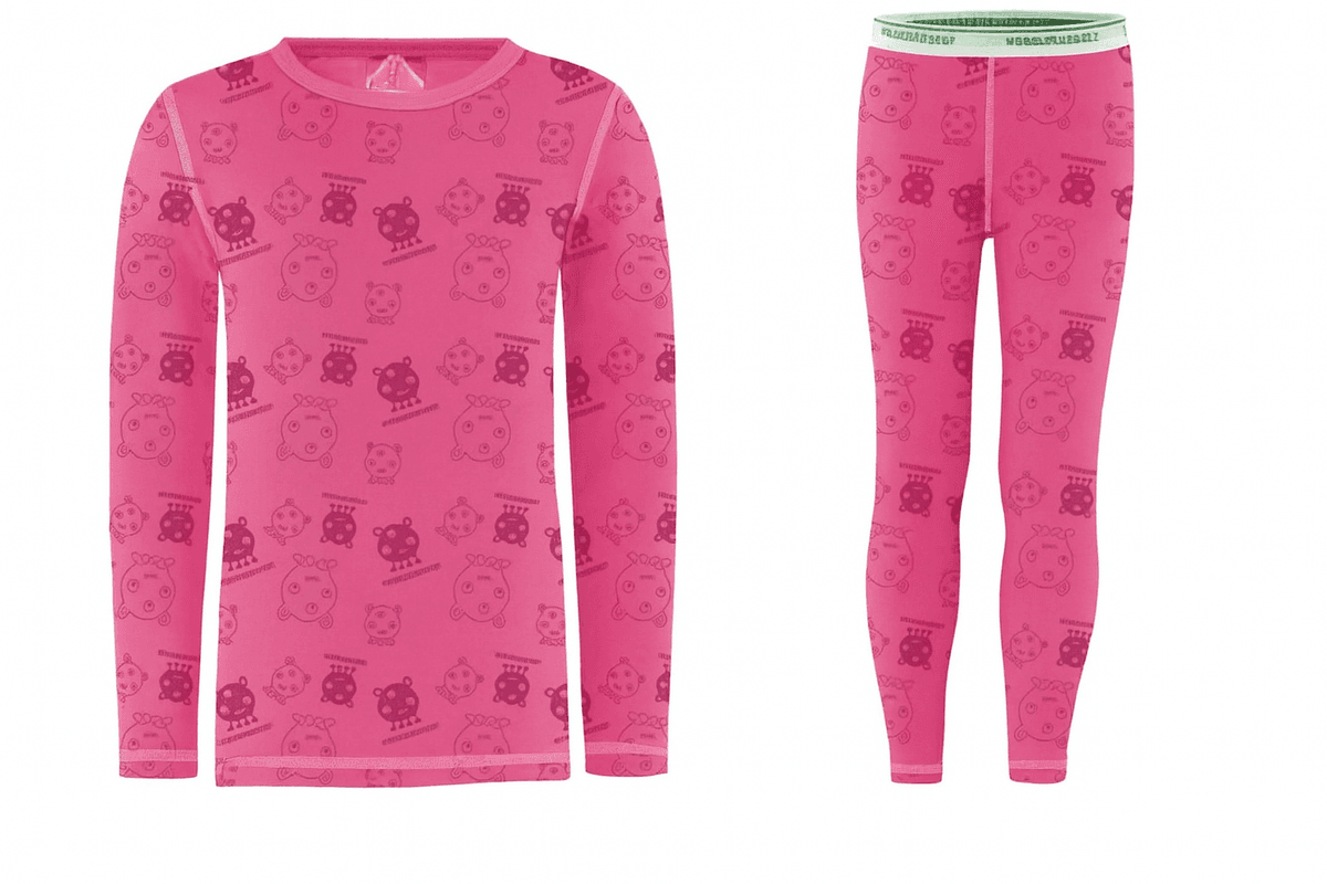 Vossatassar Tass Bambus Superundertøy Sett Pink