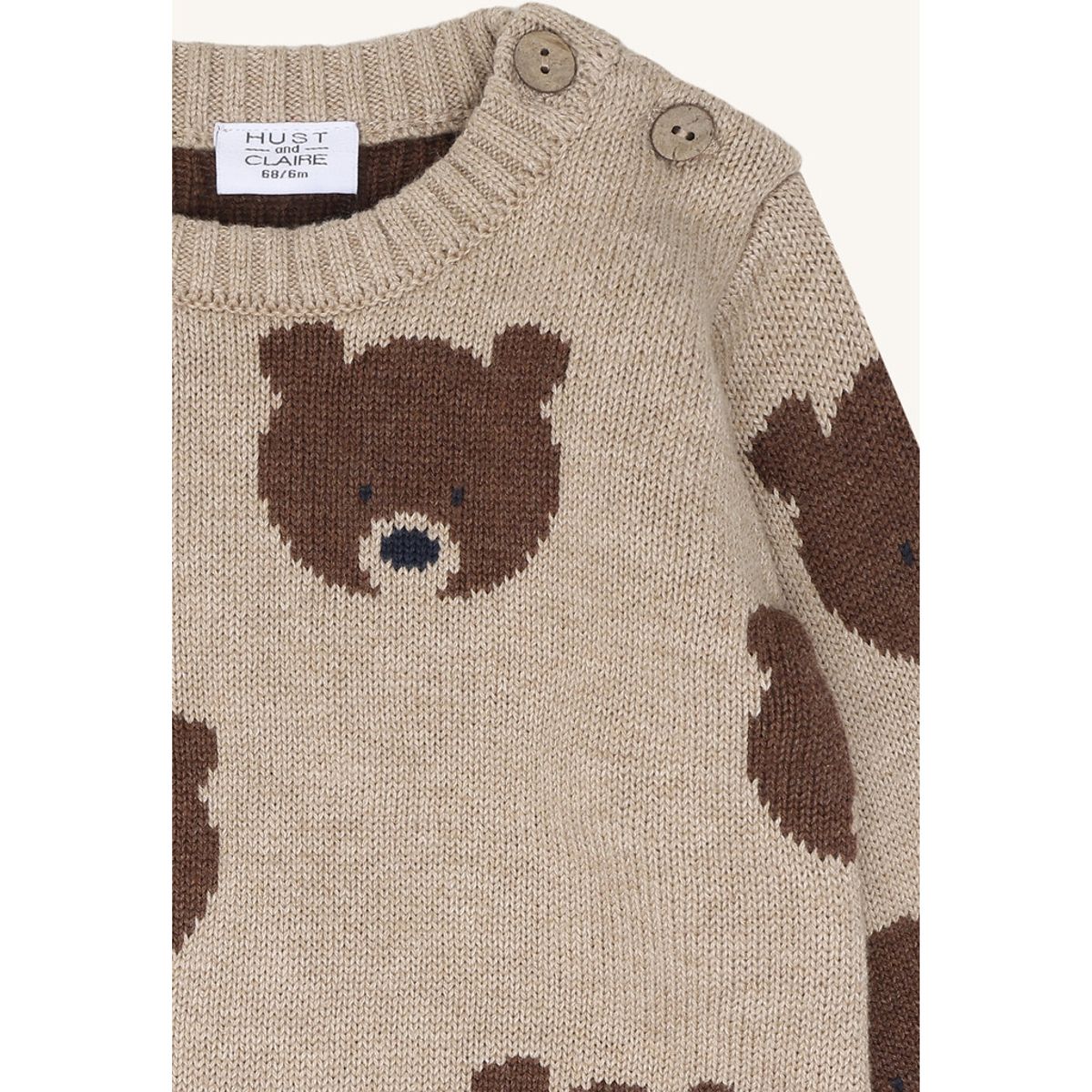 Hust and Claire Pilou Bear Genser Beige Melange