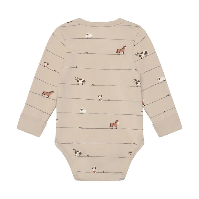 Hovedbilde Minymo Body med Print Feather Gray