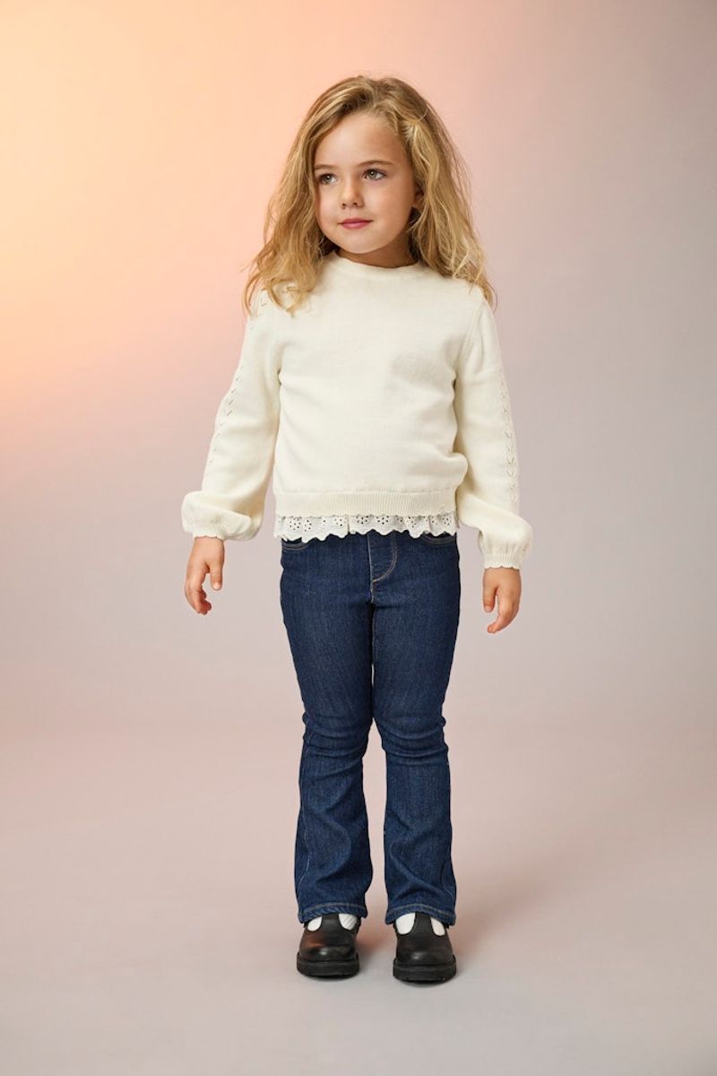 Only Kids Luna Genser Loose Fit Tofu Dtm Lace