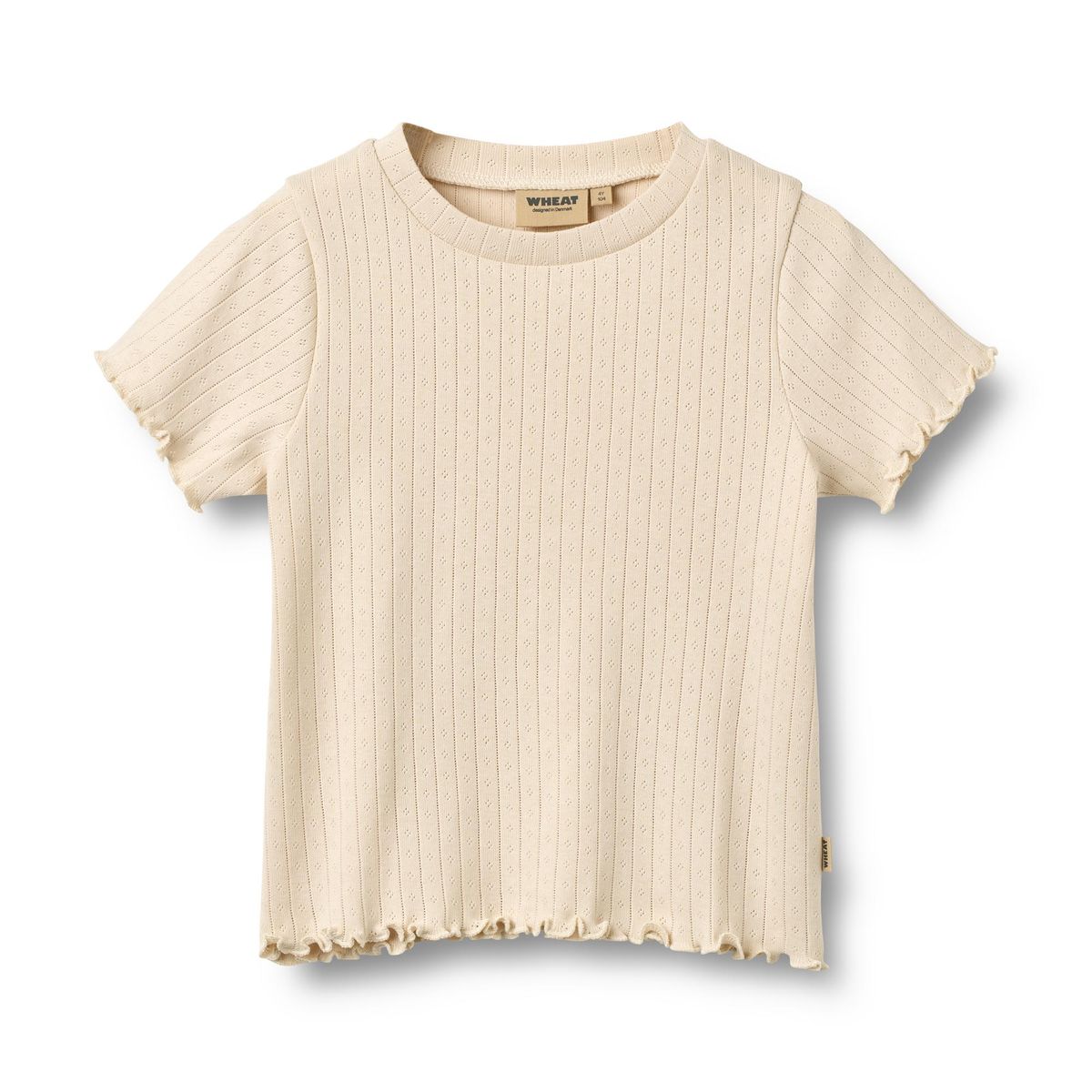 Wheat Rib T-Shirt Irene  Almond Peach