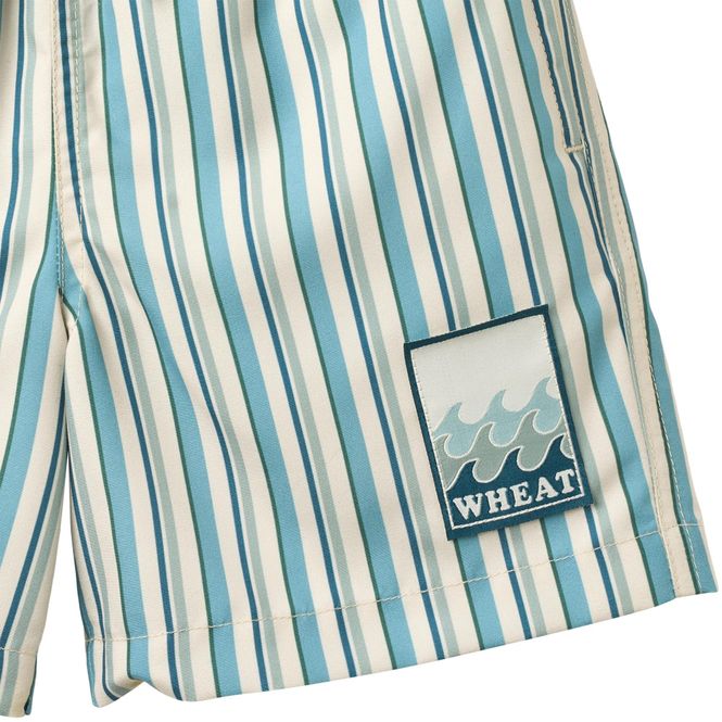 Hovedbilde Wheat Badebukse Hansi  Badge Aqua Stripe