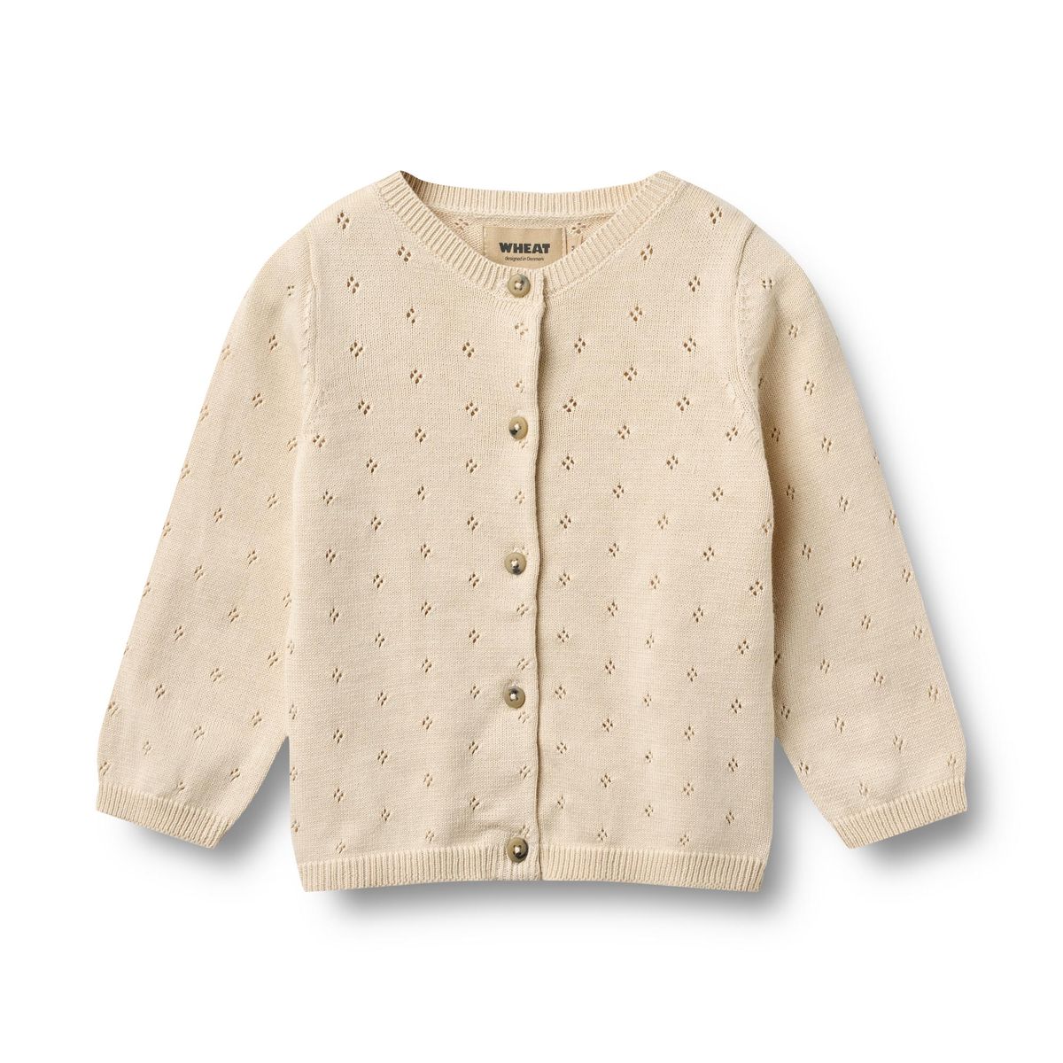 Wheat Strikket Cardigan Maia  Sandshell