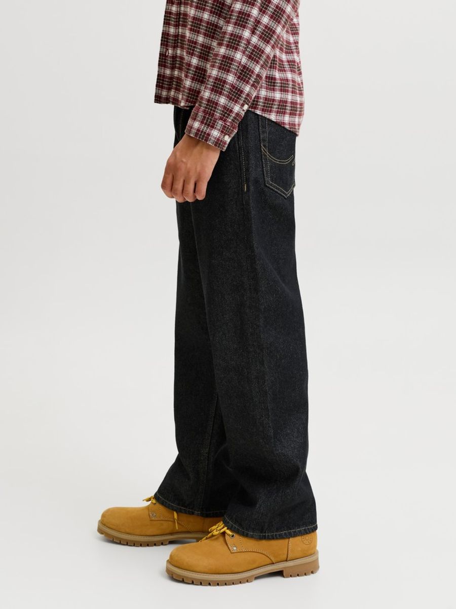Jack & Jones Junior Alex Bukse Baggy Fit Black Denim